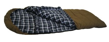 Ledge Sports Outfitter +0 F Degree XL Oversize Flannel Lined Sleeping Bag (Brown, 90 X 40)