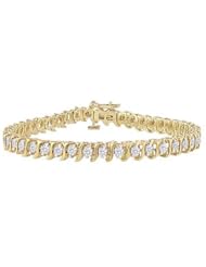 Diamond S Tennis Bracelet 18K Yellow Gold - 3.00 CT Diamonds