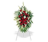 Sympathy White Gladioli and Stock Flowers Cherished Moments Spray