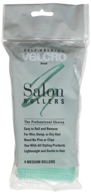 Velcro Salon Rollers Medium 5/8 Green 6 Count