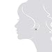 14k Rose Gold Plated Stering Silver CZ Plumeria Stud Earrings, 14mm