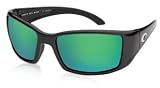 Costa Del Mar Blackfin Sunglasses Black Frame with Green Mirror Lens