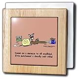 Review 3dRose LLC  / Assault with a Deadly Weapon - Slug - 6 Inch Tile Napkin Holder