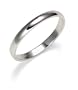 14k White Gold 2.5mm Plain Half Round Band