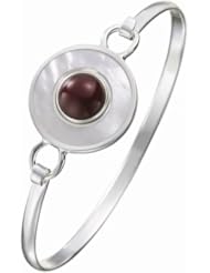 Kameleon Large White Mother of Pearl Bangle Bracelet 70mm (JewelPops Sold Separately)