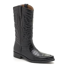 $785 Mezlan Jesse Alligator Black Cowboy Boots Shoes by Mezlan