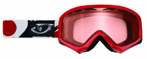 GIRO Herren Ski Snowboard Brille STATION, Gloss Red / Abstract, Super Fit(TM) Full Size