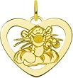 Gold Plated Sterling Silver Disney Tigger Heart Charm