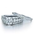 Gordon's Jewelers 2-3/8 CT. T.W. Diamond Wide Shank Bridal Set in 18K White Gold (H-I/SI1-SI2)