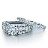 Gordon's Jewelers 2-3/8 CT. T.W. Diamond Wide Shank Bridal Set in 18K White Gold (H-I/SI1-SI2)