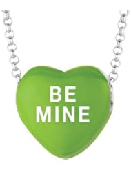 Sweethearts Enamel "Be mine" Heart on 16" Necklace Pendant with Gift Box