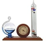 Ambient Weather WS-YG501 Galileo Thermometer, Hygrometer and Glass Fluid Barometer