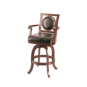 Cue and Case Company CM-70F Old World Mahogany Stained Midtown Barstool