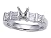 0.85 cts Baguette Diamonds Engagement Ring - Platinum, 18kt White or Yellow Gold