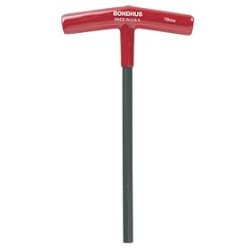 Bondhus 15287 Set of 8 Hex T-handles, 6-Inch Length, sizes 2-10mm by Bondhus