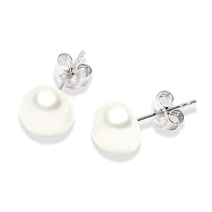 Valero Pearls - 181150 - Boucles d'oreilles clous Femme - Argent 925/1000 - Perles de culture d'eau douce