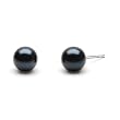 HinsonGayle Handpicked Japanese Akoya 6.5-7.0mm Black Cultured Pearl Stud Earrings (14K White Gold)
