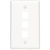 Three Port Wall Plate, White