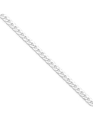 Sterling Silver 24in 3.2mm Beveled Curb Necklace Chain. Metal Wt- 9.72g