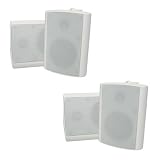 2 Pairs of New Indoor or Outdoor Weatherproof HD Mountable White Speakers 2TS425ODW