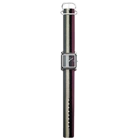 Cacharel - Montre Femme Acier - CW5407HR - Quartz Analogique - Carr�e - Cadrtan Multicolore - Bracelet Cuir Multicolore