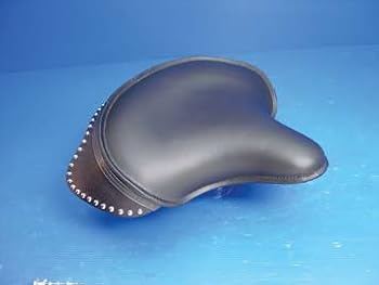 Motorcycle Black Leather Solo Seat With Skirt