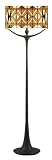 Figurative Base Tiffany Oval Shade Floor Lamp