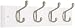 Liberty Hardware 129849 18-Inch Coat and Hat Rail with 4 Heavy Duty Hooks, White and Satin Nickel