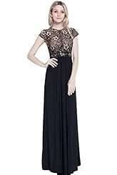 Short Sleeves Spandex/Knit Lace   Ball Gown Evening Dress/Bridesmaid Dress/Party Dress/Wedding Dress/Maxi Dress 