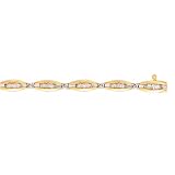 10K Yellow Gold 2 ct. Baguette Cut Diamond Bracelet