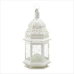 Mid White Moroccan Lantern