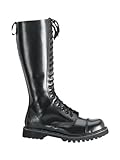 IMAGE OF Black Lace Up Leather Knee High Boot - Mens 11