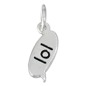STERLING SILVER TEXTING "LOL" CHARM
