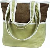 Suede - Green and Brown Designer Diaper Bag by Hoohobbers