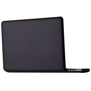 Speck Products MB15AU-SAT-BLK 15-Inch Aluminum Unibody/Black Keyboard See Thru Satin, Soft Touch Hard Shell Case for MacBook (Black)