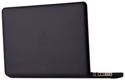 Speck Products MB15AU-SAT-BLK 15-Inch Aluminum Unibody/Black Keyboard See Thru Satin, Soft Touch Hard Shell Case for MacBook (Black)