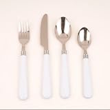 Gibson Overseas 53382.16 Gibson 16-Piece Sensations II Flatware Set In White Wire Caddy