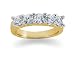 1.25 Five Stone Diamond Band in 14k Yellow Gold