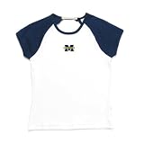 Antigua University of Michigan Women's All Star Rib Raglan Short Sleeve Tee