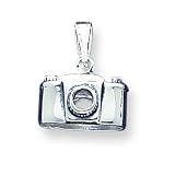 Sterling Silver Antiqued Camera Charm with 20 inch Sterling Silver Chain