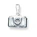 Sterling Silver Antiqued Camera Charm with 20 inch Sterling Silver Chain