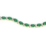 Created Emerald and Diamond Bracelet