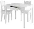 Child's Table and Chair Set in White