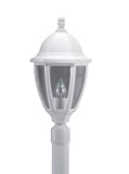 Adjusta-Post Everstone One-Light Outdoor Large Post Top Lantern, White with Clear Acrylic Beveled Lens #S11TC-WH