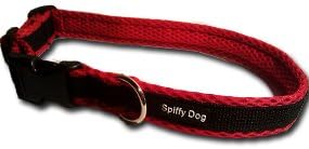 Quick Dry Comfortable Air Dog Collar(Black on Red)(Medium)