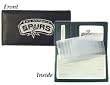 San Antonio Spurs Embroidered Leather Checkbook Cover - Basketball Sports Merchandise