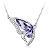 Athena Jewelry Dancing Butterfly Platinum\white Gold Plated Austrian Crystal Swarovski Elements Crystal Pendant Necklace for Women in a Gift Box