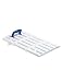 AKW Tromode 6-Slat Bathboard and Shower Seat, 28 1/2", White with Blue Handle