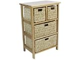 Henley 4 Drawer Small Natural Coloured Cabinet / Storage