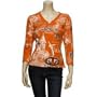 Auburn Tigers Ladies Orange Ruffled Rhinestone 3/4 Sleeve T-shirt (8/10)